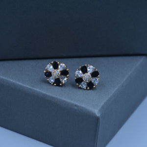 Nyra CZ Diamond Cut Stud Earrings