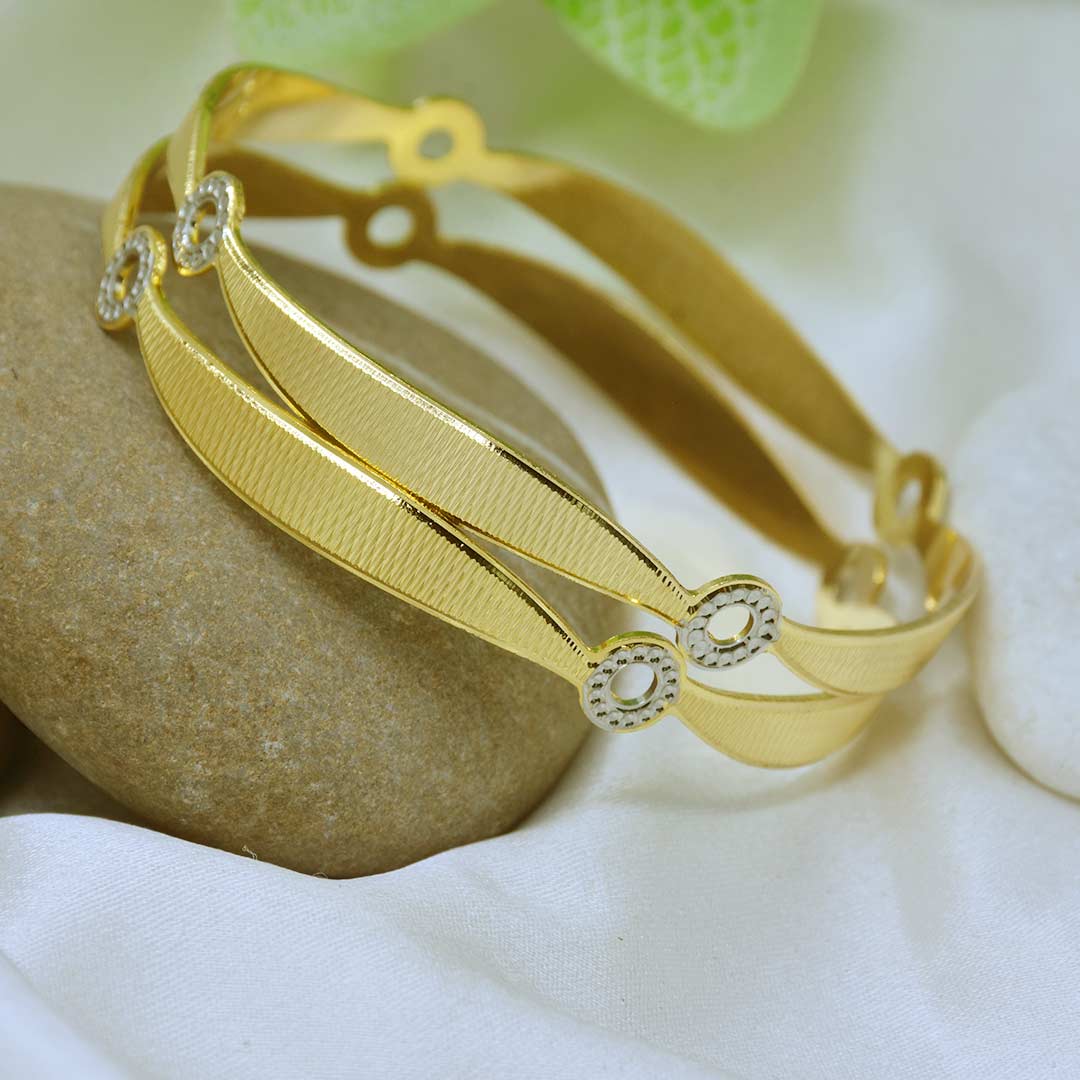 Ronavya Gold Plated Bangles ( Set of 4 )