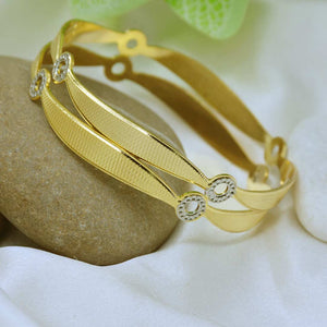 Ronavya Gold Plated Bangles ( Set of 4 )