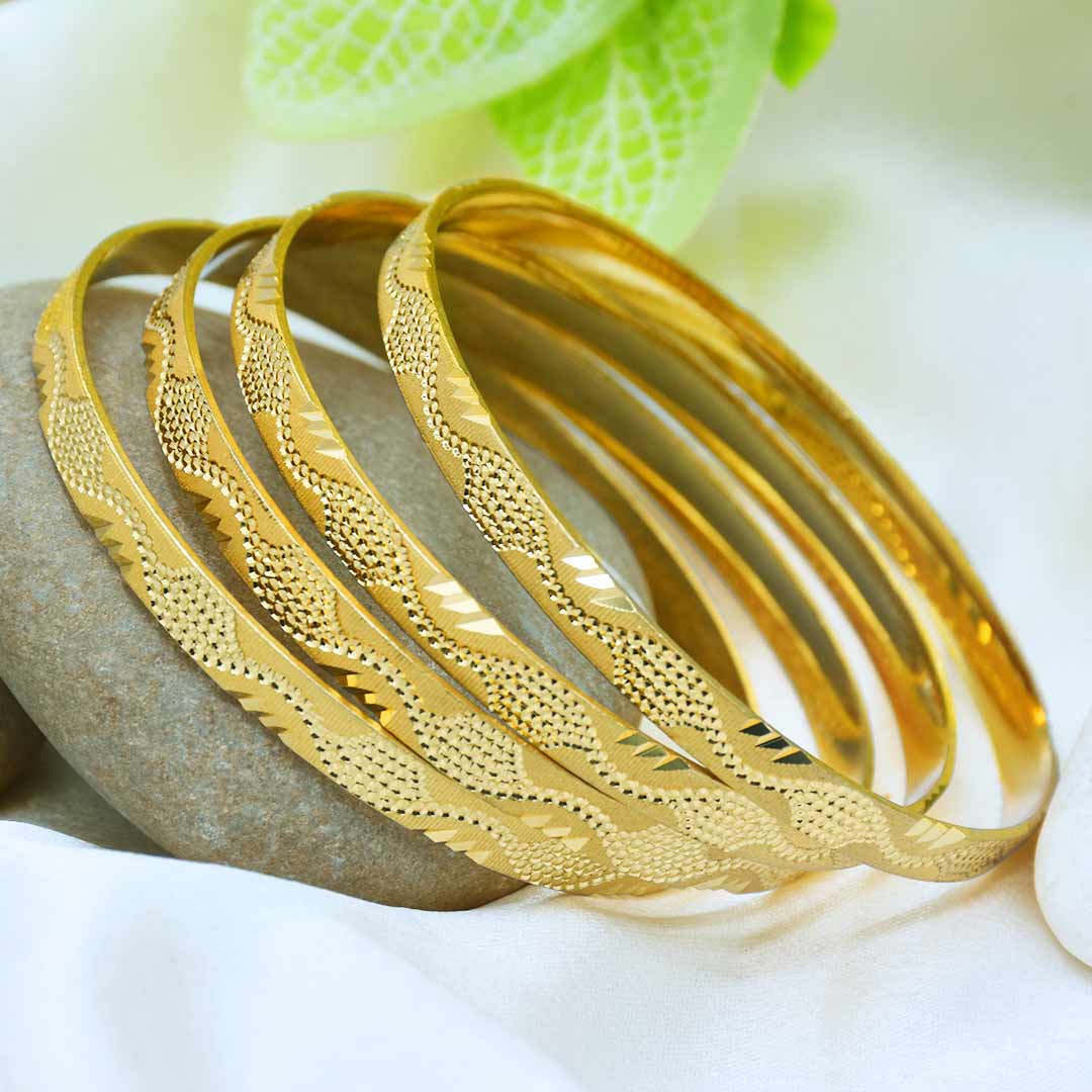 Aarunika Gold Plated Bangles ( Set of 4 )