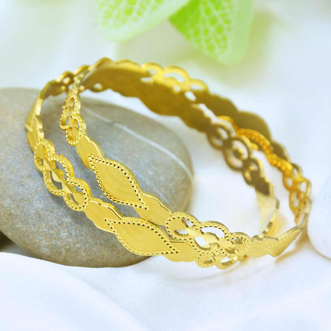 Arvishi Gold Plated Bangles ( Set of 2 )