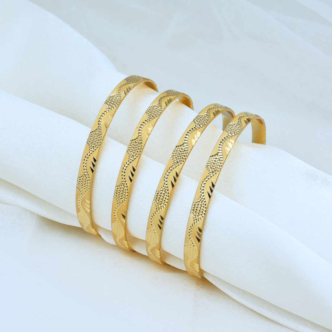 Aarunika Gold Plated Bangles ( Set of 4 )