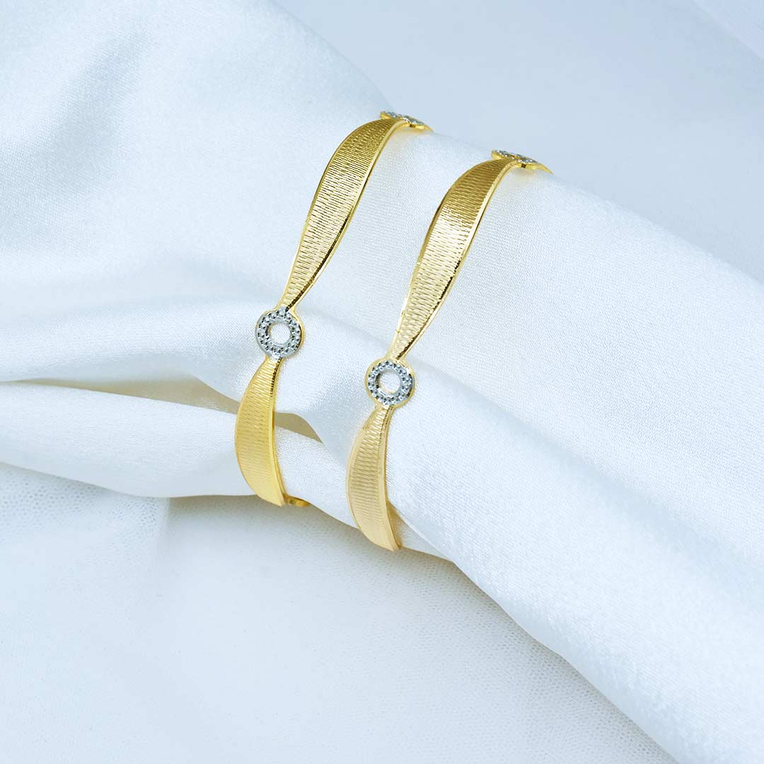 Ronavya Gold Plated Bangles ( Set of 4 )
