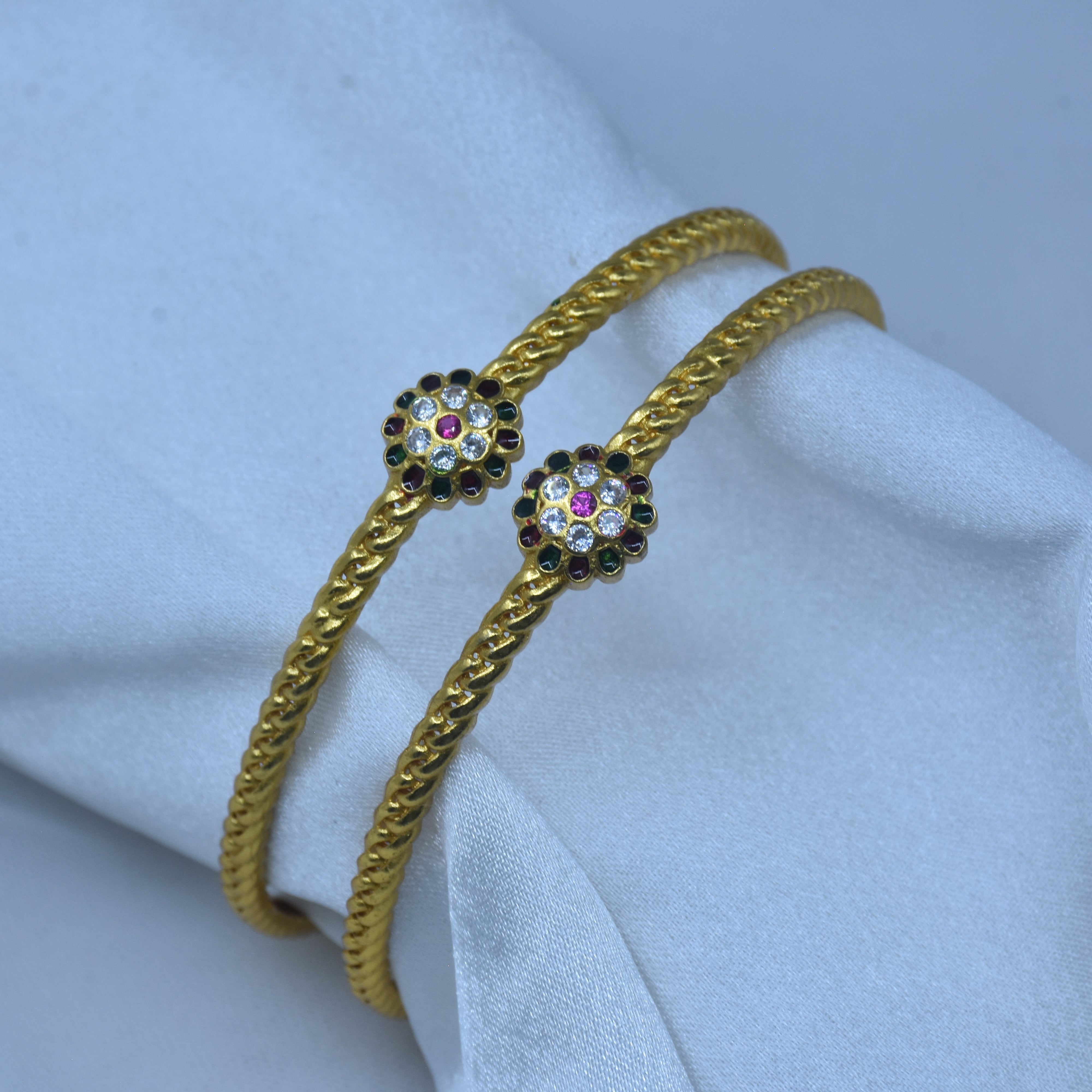 Charita Gold Plated Bangles ( Set of 2 )