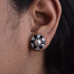 Reeva CZ Diamond Cut Stud Earrings