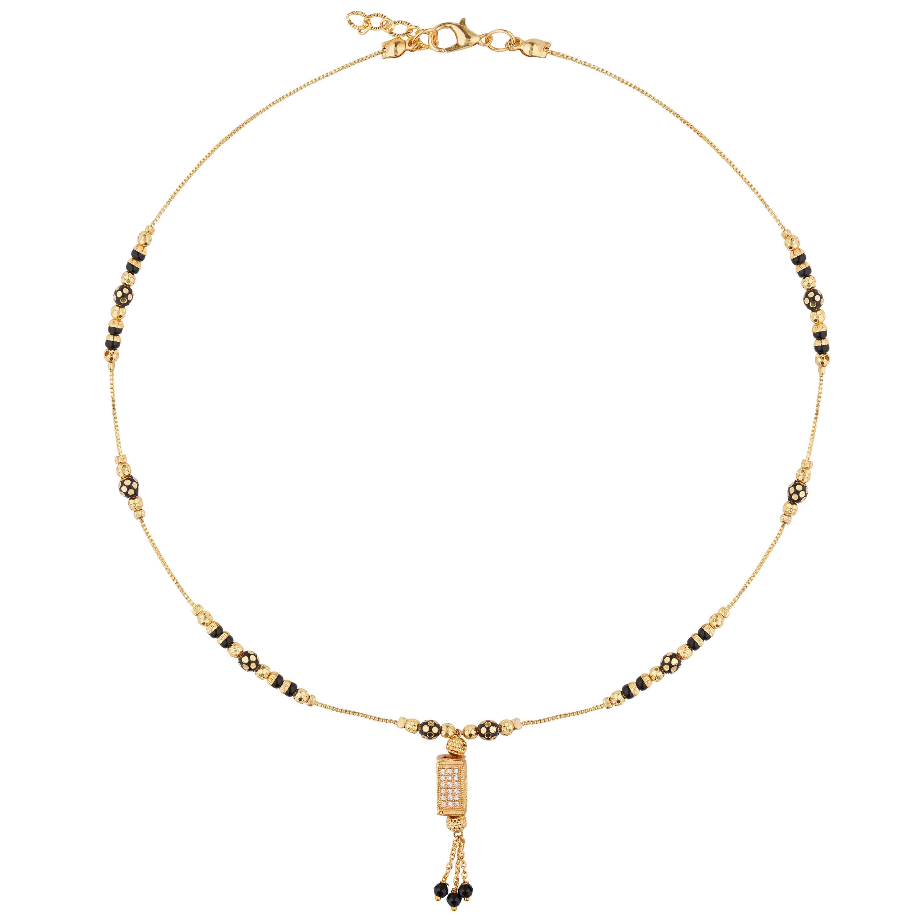 Daily wear gold plated mangalsutra by GUFI India Close-Up Image 
 