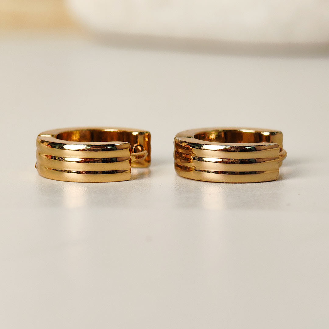 Vinitra Gold plated Hoops Earings