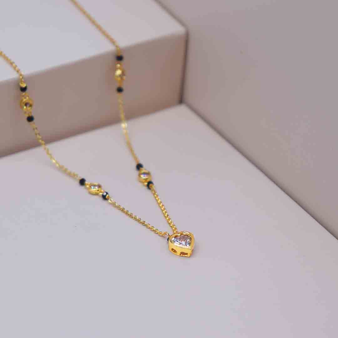 Heart Gold Plated Mangalsutra