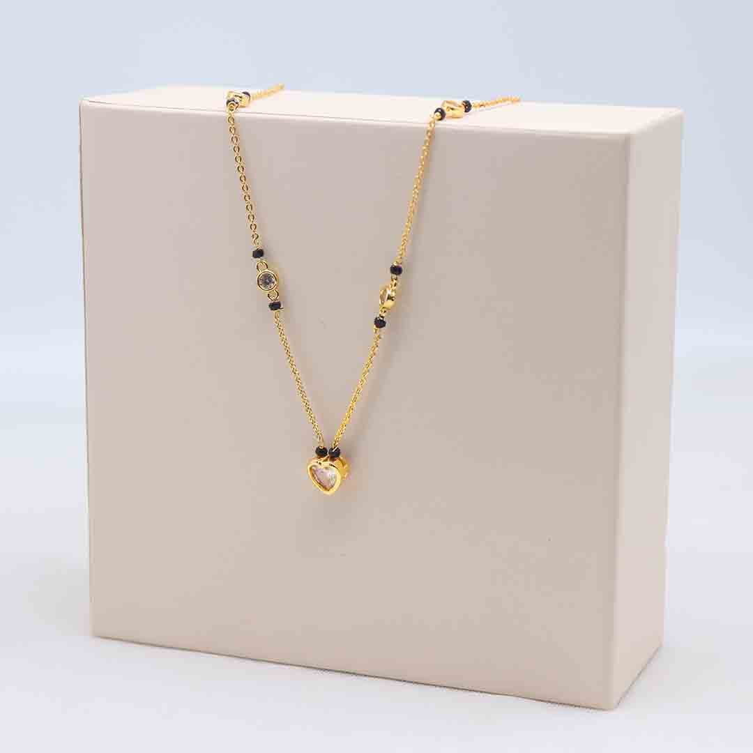 Heart Gold Plated Mangalsutra