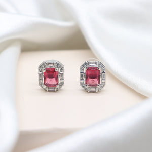 Urvashi CZ Diamond cut Stud Earrings