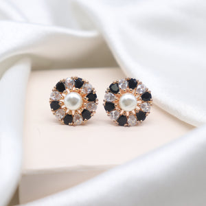 Reeva CZ Diamond Cut Stud Earrings