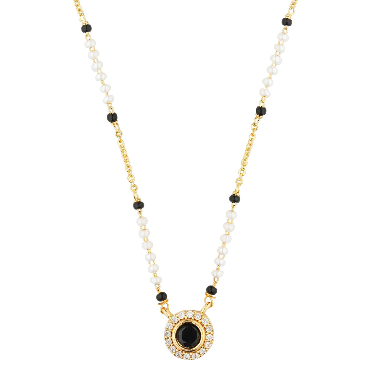 gold plated mangalsutra for the bridal 
