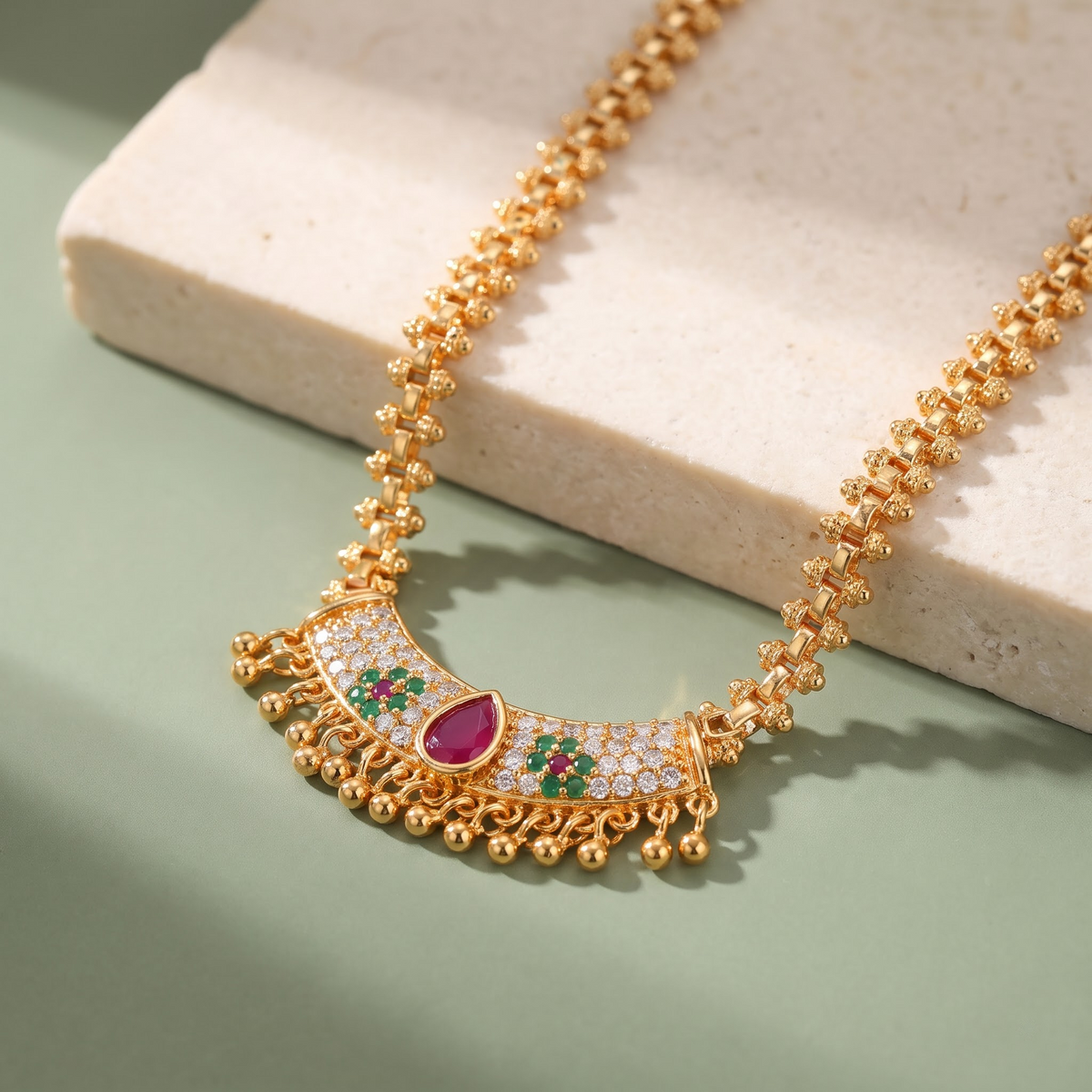 Tanvi Gold Plated Necklace